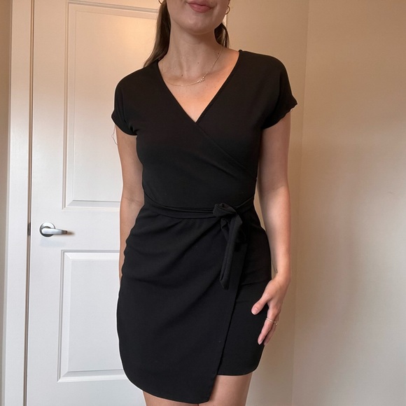 Black Wrap Dress - Picture 1 of 9
